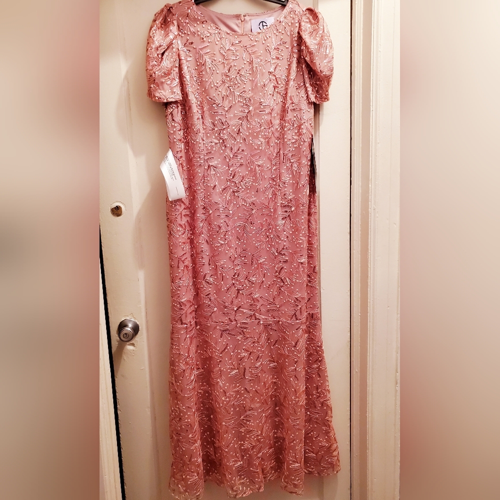 JS Collections Women's Elegant Mauve Evening Gown
